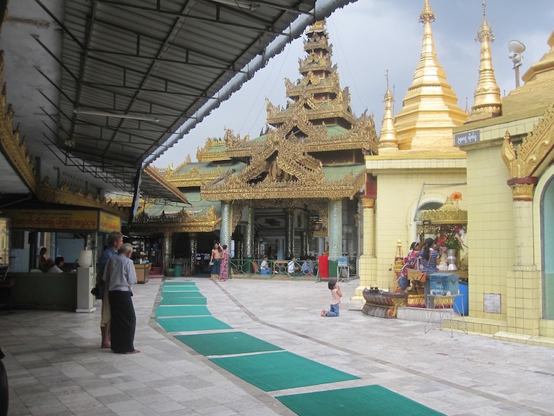 Another view inside the ornate Sule Paya